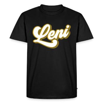 Leni | Colors changeable - Men's Premium Organic T-Shirt - black - Front - Nico (187cm)