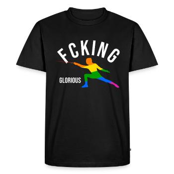 Fcking Glorious Fencer - Men's Premium Organic T-Shirt - black - Front - Nico (187cm)