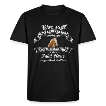 Paint Horse - T-shirt Premium bio Homme - noir - Devant - Nico (187cm)