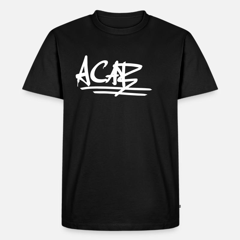 acab - Männer Premium Bio T-Shirt - Schwarz