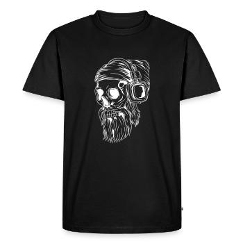 dj crâne - T-shirt Premium bio Homme - noir - Devant - Nico (187cm)