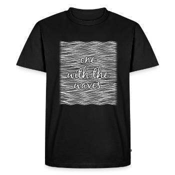 Un avec les vagues - Surfeurs, Marins, Planchistes - T-shirt Premium bio Homme - noir - Devant - Nico (187cm)