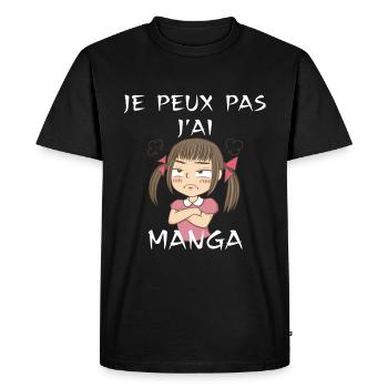 Je Peux Pas J Ai Manga Otaku Anime japonais Cadeau - T-shirt Premium bio Homme - noir - Devant - Nico (187cm)