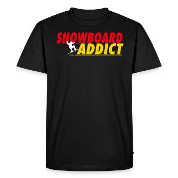Accro au snowboard - T-shirt Premium bio Homme - noir - Devant - Nico (187cm)