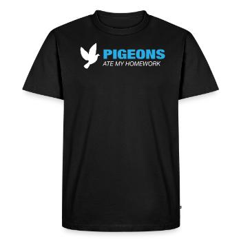 Les pigeons ont mangé mes devoirs - Fantastique tshirt pigeon - T-shirt Premium bio Homme - noir - Devant - Nico (187cm)