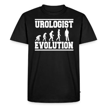 UROLOGIST EVOLUTION Tea - Men's Premium Organic T-Shirt - black - Front - Nico (187cm)