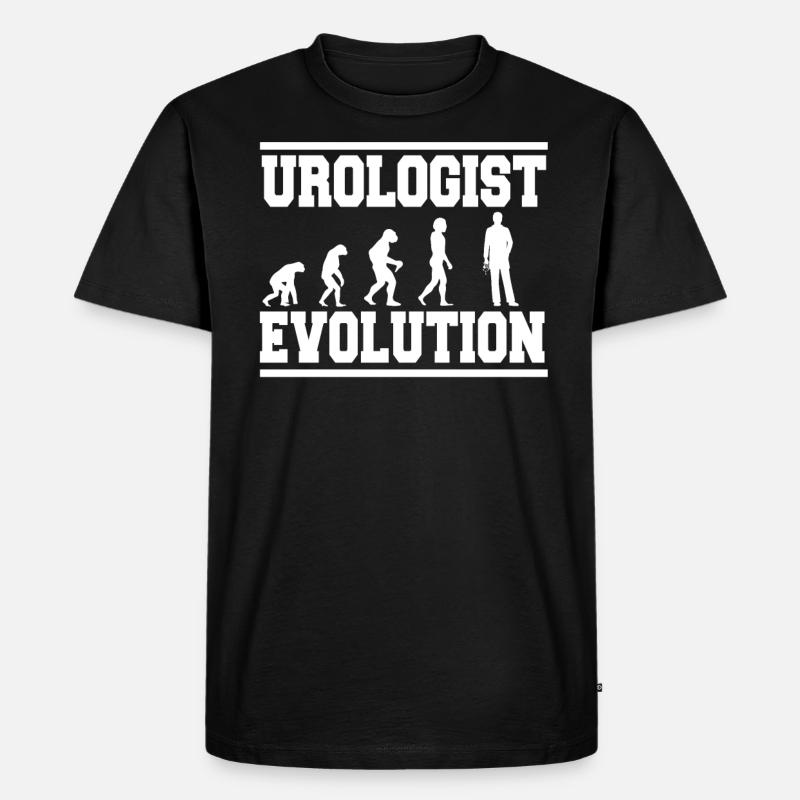 UROLOGIST EVOLUTION Tee - Männer Premium Bio T-Shirt - Schwarz