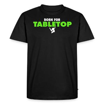 NÉ POUR LE THÉ DE TABLE - T-shirt Premium bio Homme - noir - Devant - Nico (187cm)