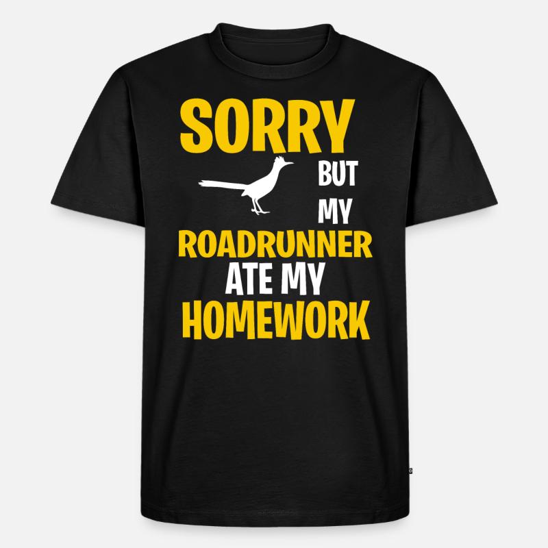 Funny Roadrunner Present Idea - Männer Premium Bio T-Shirt - Schwarz