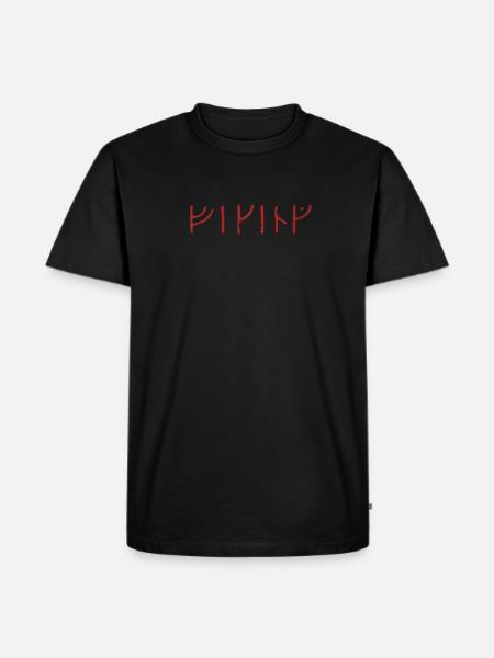 Viking runic - Männer Premium Bio T-Shirt - Schwarz