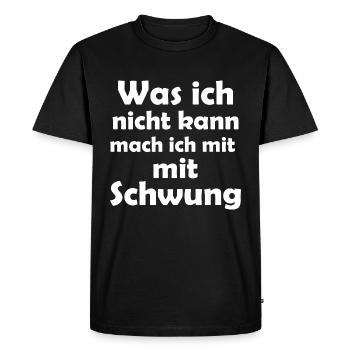 What I can't do I do with momentum - Men's Premium Organic T-Shirt - black - Front - Nico (187cm)