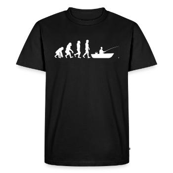 Evolution Bateau pêche - T-shirt Premium bio Homme - noir - Devant - Nico (187cm)