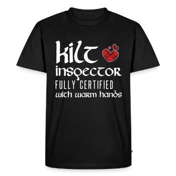Scottish Kilt Saying Scottish Skirt Scotland - Men's Premium Organic T-Shirt - black - Front - Nico (187cm)