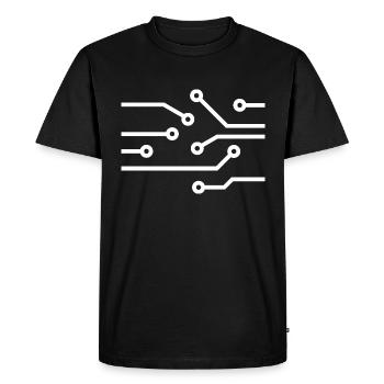 Platine technique computer CPU modèle shirt cadeau - T-shirt Premium bio Homme - noir - Devant - Nico (187cm)