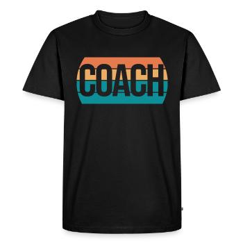 coach cadeau homme femme entraineur - T-shirt Premium bio Homme - noir - Devant - Nico (187cm)