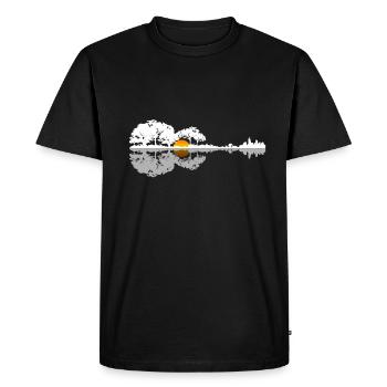 Gitarre - Männer Premium Bio T-Shirt - Schwarz - Vorne - Nico (187cm)
