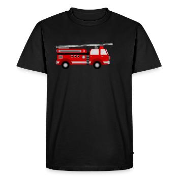 Pompiers à incendie Jouets Pompiers 112 - T-shirt Premium bio Homme - noir - Devant - Nico (187cm)