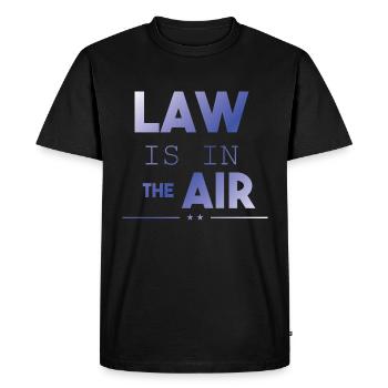 Jura Étudiant Études Design Law Is In The Air - T-shirt Premium bio Homme - noir - Devant - Nico (187cm)