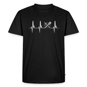 My heart is pounding - barbecuing - Men's Premium Organic T-Shirt - black - Front - Nico (187cm)