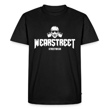 Wearstreet Streetwear - T-shirt Premium bio Homme - noir - Devant - Nico (187cm)