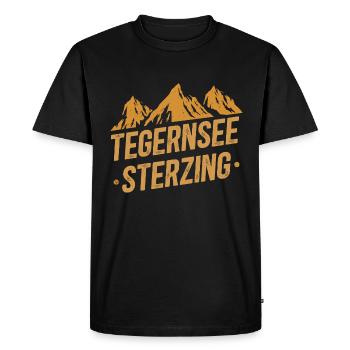 Traversée des Alpes Tegernsee Sterzing - T-shirt Premium bio Homme - noir - Devant - Nico (187cm)