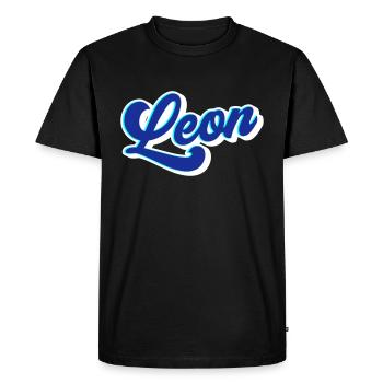 Leon | Colors changeable - Men's Premium Organic T-Shirt - black - Front - Nico (187cm)
