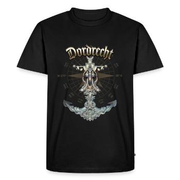 Dordrecht Anchor Nautical Sailing Boat Summer - Men's Premium Organic T-Shirt - black - Front - Nico (187cm)