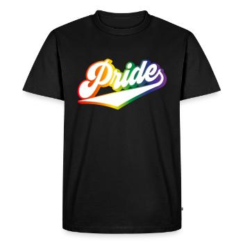 Pride Rainbow LGBTQ - Men's Premium Organic T-Shirt - black - Front - Nico (187cm)