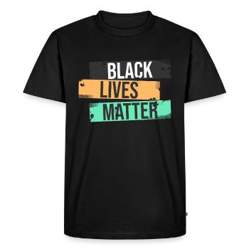 Black Lives Matter - T-shirt Premium bio Homme - noir - Devant - Nico (187cm)