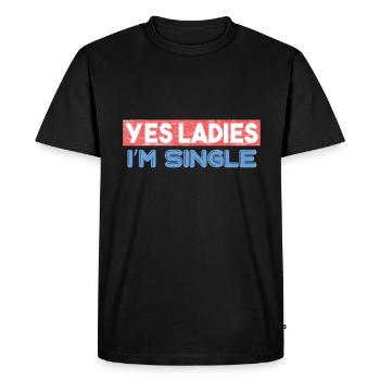 Dire drôle pour le cadeau des hommes célibataires - T-shirt Premium bio Homme - noir - Devant - Nico (187cm)