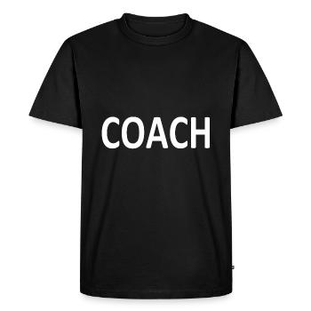 entraîneur - T-shirt Premium bio Homme - noir - Devant - Nico (187cm)