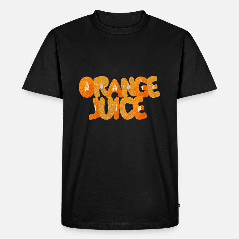 orange juice - Männer Premium Bio T-Shirt - Schwarz