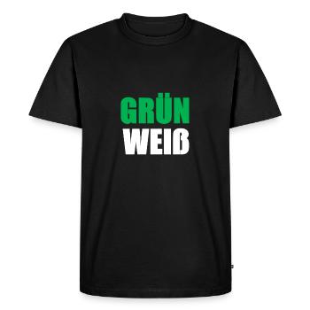 vert blanc - T-shirt Premium bio Homme - noir - Devant - Nico (187cm)