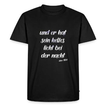 Bright light at night - Men's Premium Organic T-Shirt - black - Front - Nico (187cm)