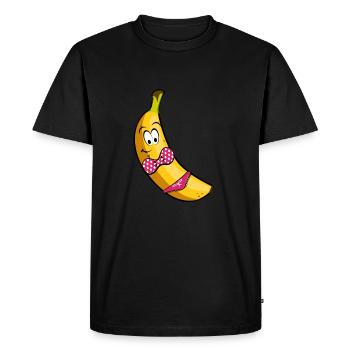 sexy banana - T-shirt Premium bio Homme - noir - Devant - Nico (187cm)