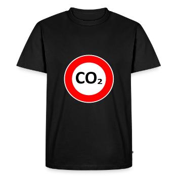 Signe de CO2 - T-shirt Premium bio Homme - noir - Devant - Nico (187cm)