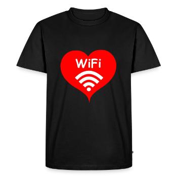 love wifi - T-shirt Premium bio Homme - noir - Devant - Nico (187cm)