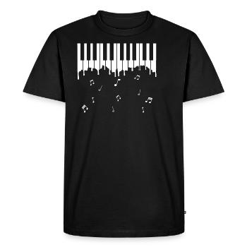 Pianiste Piano Keys - T-shirt Premium bio Homme - noir - Devant - Nico (187cm)