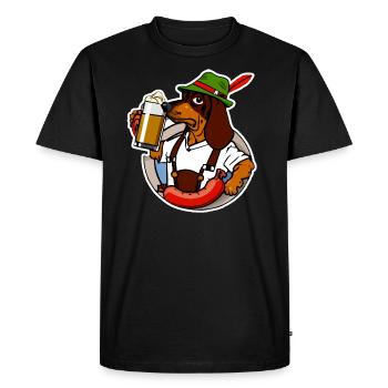 Fête de la bière Teckel Octobre - T-shirt Premium bio Homme - noir - Devant - Nico (187cm)