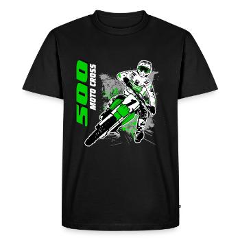 MotoCross - Supercross - MX - SX - FMX - T-shirt Premium bio Homme - noir - Devant - Nico (187cm)