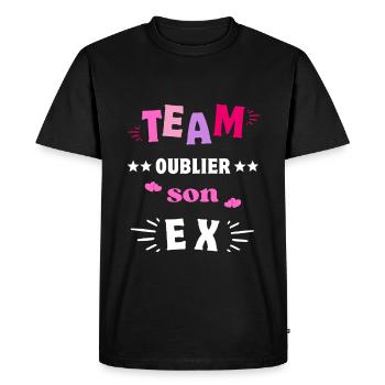Team Oublier Son Ex Copain - T-shirt Premium bio Homme - noir - Devant - Nico (187cm)