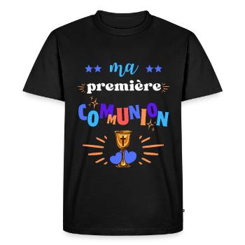Ma Premiere Communion Garçon - T-shirt Premium bio Homme - noir - Devant - Nico (187cm)