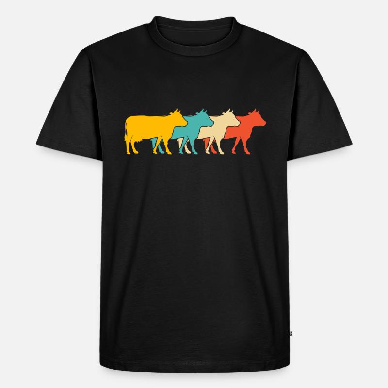 Kühe - Männer Premium Bio T-Shirt - Schwarz