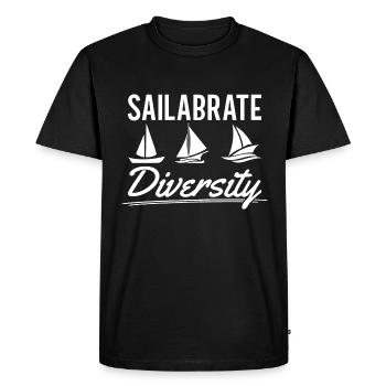 Drôle de dicton de voilier pour le capitaine du bateau - T-shirt Premium bio Homme - noir - Devant - Nico (187cm)