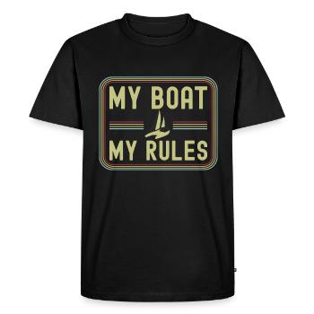 Catamaran Sailor My Boat My Rules - Men's Premium Organic T-Shirt - black - Front - Nico (187cm)