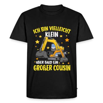 Soon a Big Cousin Excavator - Men's Premium Organic T-Shirt - black - Front - Nico (187cm)