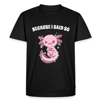 Parce que je sarcastique parents si drôles maman papa - T-shirt Premium bio Homme - noir - Devant - Nico (187cm)