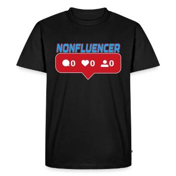 Nonfluencer Couleurs changeantes - T-shirt Premium bio Homme - noir - Devant - Nico (187cm)