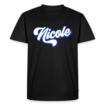 Nicole | Colors changeable - Men's Premium Organic T-Shirt - black - Front - Nico (187cm)