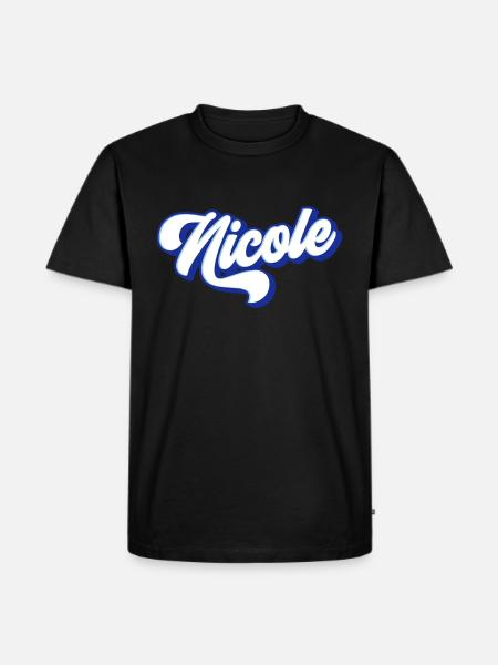 Nicole | Farben änderbar - Männer Premium Bio T-Shirt - Schwarz